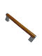 Wooden Italian Furniture Handle Eureka 11677-096-10c Size 9.6cm Zamak Wood