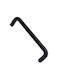 Italian Furniture Handle Eureka 11692-096-ino Black Matte Size 9.6cm