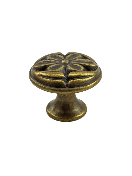 Möbelgriff Bosetti Marella 24802 Gold Patina Durchmesser 25mm