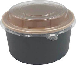 Salatschüssel Schwarz 750ml PET Deckel 50 Stück Salatschüssel Schwarz 750ml PET Deckel 50 Stück