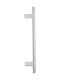 Front Door Handle Zogometal 357 Angled Stainless Steel Chrome Pair Total Length 1000mm