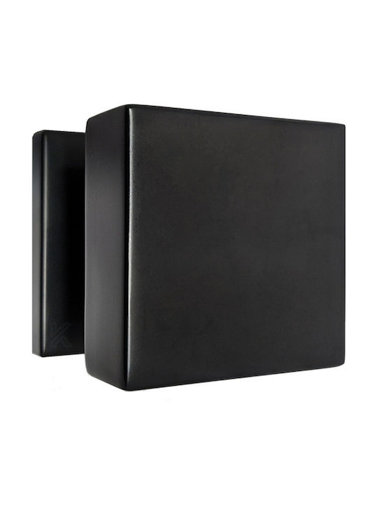 Front Door Knob Black Square 65mm 033mb