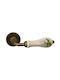 Door Handles Rosette Linea Cali Martina Glossy Bronze Ivory Porcelain Cabinet Door Pair
