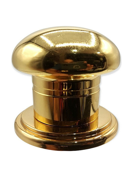 Италианска Месингова Ръкохватка За Предна Врата Mandelli 4855-oro Златно 24k Размери 70 × 70 × 67 Mm