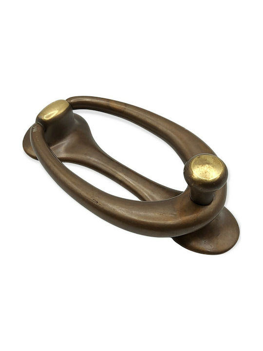 Front Door Knocker Italian Brass Mandelli 4939-brz1 Bronze Satin Dimensions 148×75×50 Mm