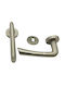 Italienisches Messing-Paar Türgriffe Mandelli 10472-12b1 Nickel Matt-Satin Maße 145×14×63 Mm