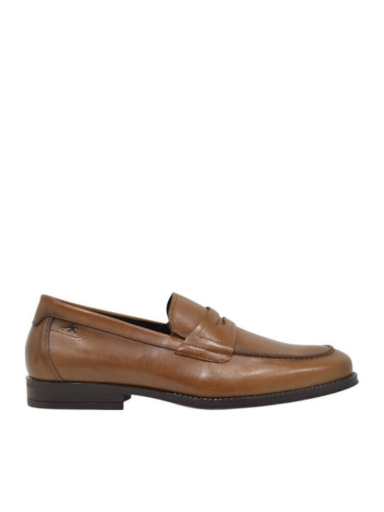 Leder Herren Mokassins in Tabac Braun Farbe