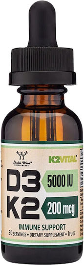 Double Wood Βιταμίνη D3 & K2 για Ενίσχυση του Ανοσοποιητικού & την Υγεία των Οστών 30ml
