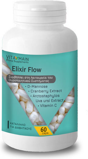 Vitamain Elixir Flow Πολυβιταμίνη για Ενίσχυση του Ανοσοποιητικού, τo Δέρμα & Αντιοξειδωτική δράση 600mg Cranberry 60 κάψουλες