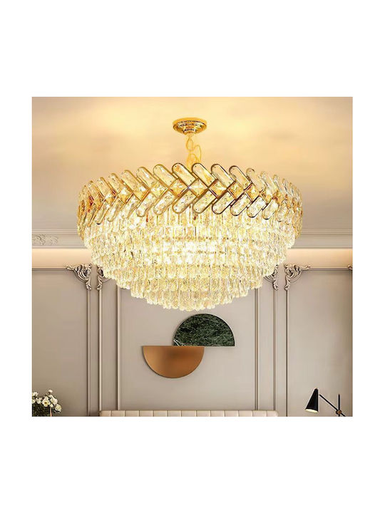 Chandelier with Crystals Gold 60cm PAN-27 GOLD