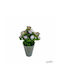 Artificial Plant Ibergarden Dimensions 11x11x22cm Grey Pot Purple Flowers