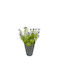 Plantă Artificială Ibergarden Dimensiuni 12x12x23cm Ghiveci Gri Flori Mov