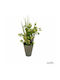 Plantă Artificială Ibergarden Dimensiuni 12x12x30cm Ghiveci Gri Flori Galbene