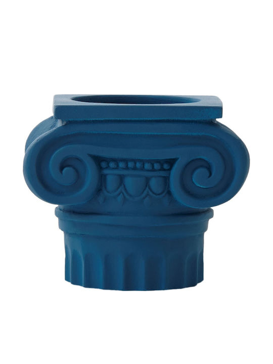 Κηροπήγιο Atlas S351150kl 9,5x12x9cm Atlas Blue Sophia Κεραμικό