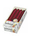 Lumânare Conică Bolsius 180/21mm Set 8 Bucăți Burgundy