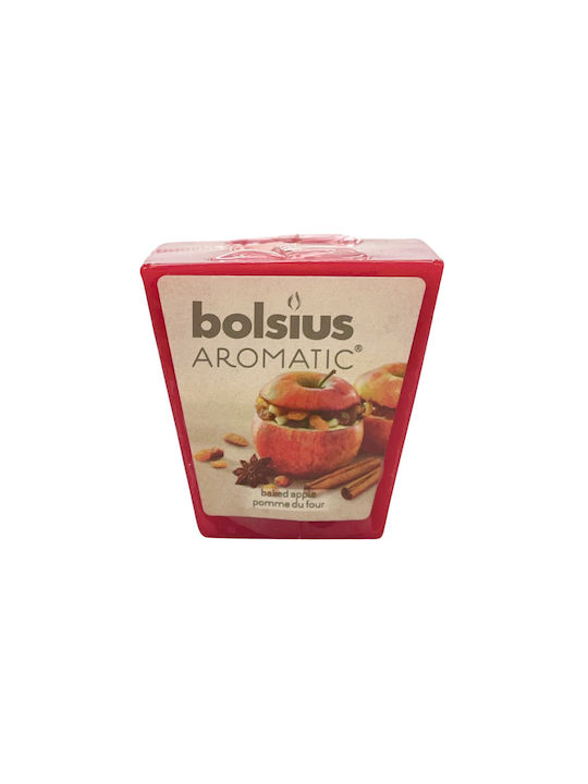 Lumânare Aromatică Pătrată 48/48mm Bolsius Aromat Măr Copt și Scorțișoară