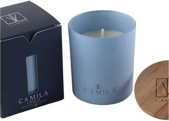 Aromatisches Kerze Gefäß Camila Holz Vanille 200g