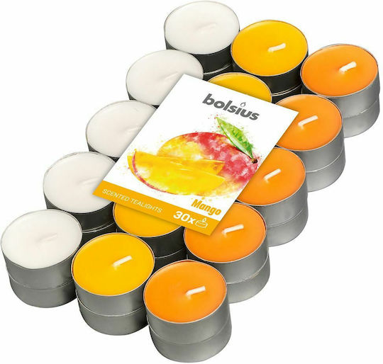 Bolsius Lumânări Mici Aromatice Mango (Până La 4 Ore De Ardere) 30 Bucăți