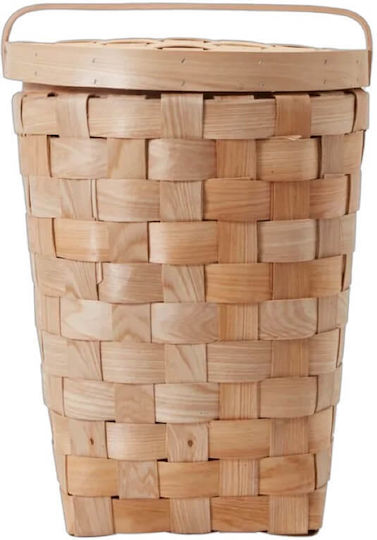 Καλάθι Ξύλινο Καπάκι House Doctor Edition Natural H 55 Cm Dia 37 Cm