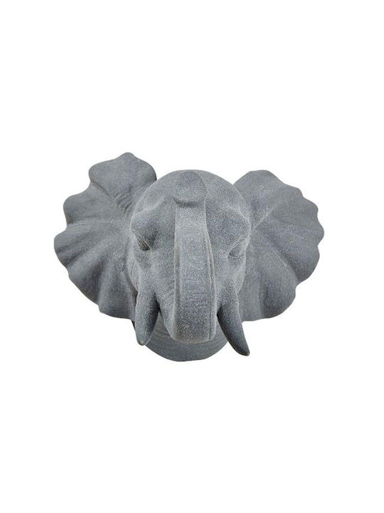 Decorative Porcelain Elephant Figure 341316 24x20x22cm Grey Villa Collection Porcelain