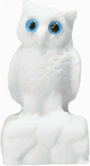 Eule Statue Alabaster Weiß 4,5cm x 3cm