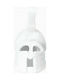 Helm Statue Alabaster Weiß 7cm