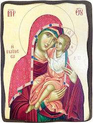 Icoană Din Lemn Fecioara Maria Vindecătoarea Dimensiune 15x21cm