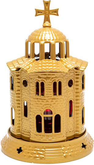 Metallic Church Vigil Oil Lamp Large 18.5cm 0207 Gold