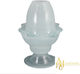 Covered Handmade Blown Glass White Vigil Oil Lamp