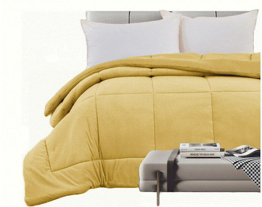Κουβερτοπαπλωμα Μονο Sidi Home Κιτρινο 160x220