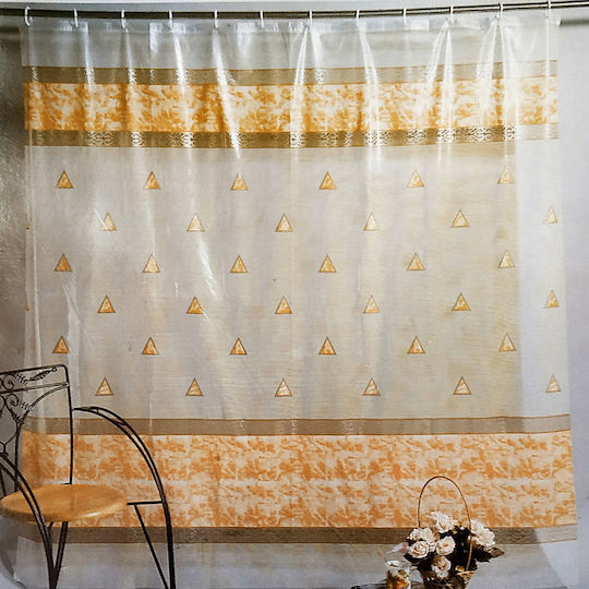 Κουρτίνα Μπάνιου Vinyl Triangles 180x180cm Aquanova