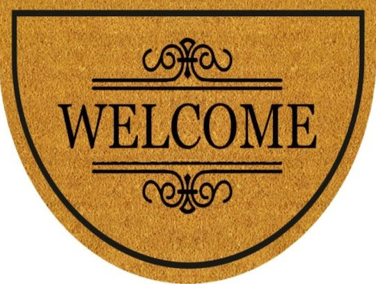 Covoraș De Intrare Din Nucă De Cocos 40x60 Semicircular Welcome2