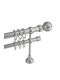 Metallic Extendable Curtain Pole A3 Diameter 25 1.40m 2.50m Matte Nickel Double