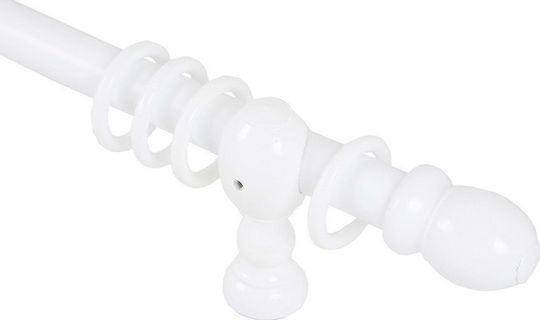 Ξύλινο Κουρτινόξυλο Oem Φ28 Λευκό 140cm