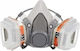 Mask Half Face with Activated Carbon Filters Filters Gray