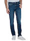 Scanton Men's Jeans Pants Elastic with Slim Fit Blue