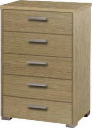 184280 Melamin Kommode 5 Schubladen Schmal 60×45×90 Höhe Eiche