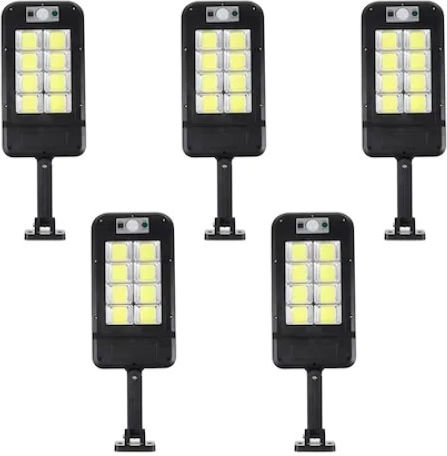 Set of 5 Solar Lights with Motion Sensor and Remote Control IP65