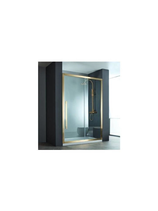 Devon Noxx Slider Shower Enclosure Gold Brushed Clean Glass 160-162/165