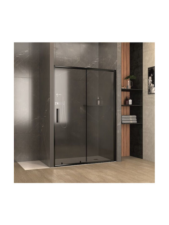 Καμπινα Ντους Τοιχο Τοιχο 120-140cm Ics 199g/120 Black