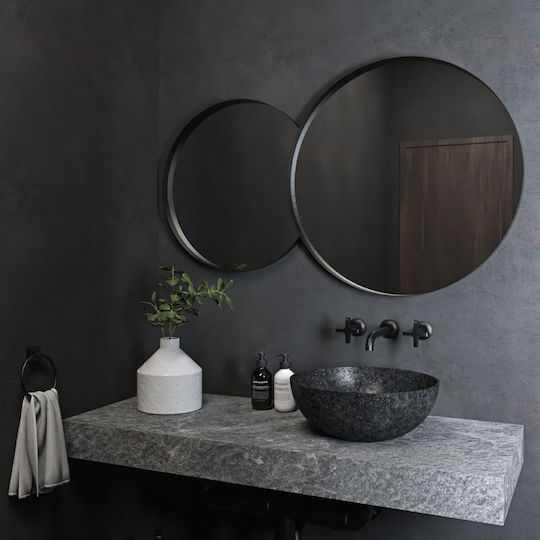 Κρεμαστός Καθρέπτης Double Eye 117x70 Εκ Led Copper Rame Χαλκού