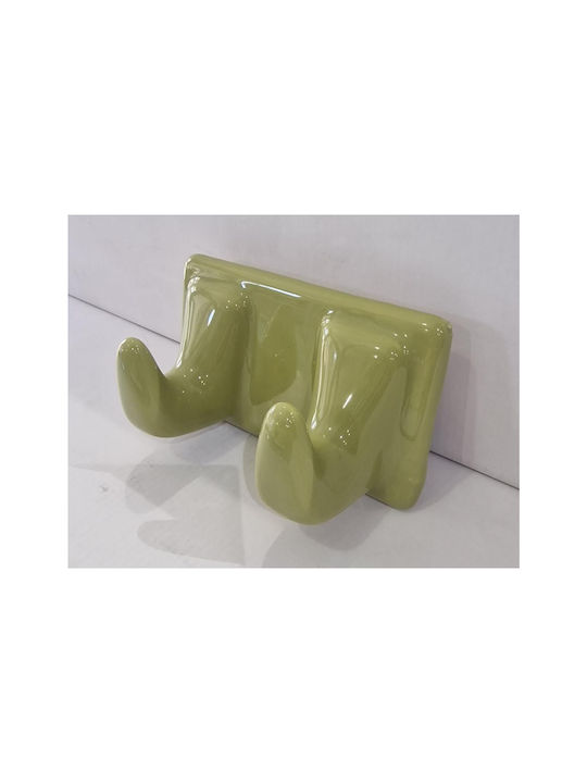 Double Porcelain Hook Olive 16*10*10 Built-In
