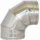 90 Degree Corner Pipe Diameter 120 Inox Single Wall