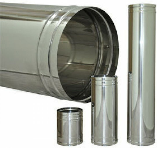 Chimney Pipe Chimney Tube Diameter 80mm Length 0.50 M Inox Single Wall