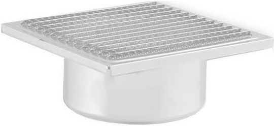 Europlast Vent Louver Metal Φ100mm 150x150mm White 101-7927 18-400-005