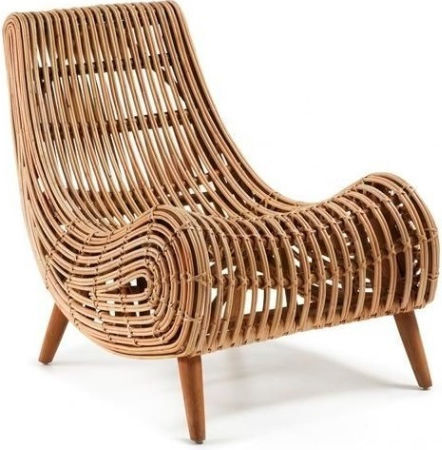 Agapi Cane Πολυθρόνα Φυσικό Bamboo Rattan Σκελετό Ξύλο Teak Διαστάσεις 67x77x90cm Agapi Cane Πολυθρόνα Φυσικό Bamboo Rattan Σκελετό Ξύλο Teak Διαστάσεις 67x77x90cm