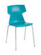 Scaun Metalic Timp de Poliuretan Albastru Deschis Dimensiuni 44x47x43/77 Cm