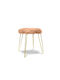 Stool Fur Φ43x45y Cm Pink