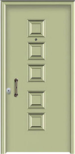 Armored Door Aluminum Cladding Pressed Design E.n.a 02 Kataskevastiki