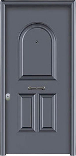 Armored Door Aluminum Cladding Pressed Design E.n.a 12 Kataskeyastiki